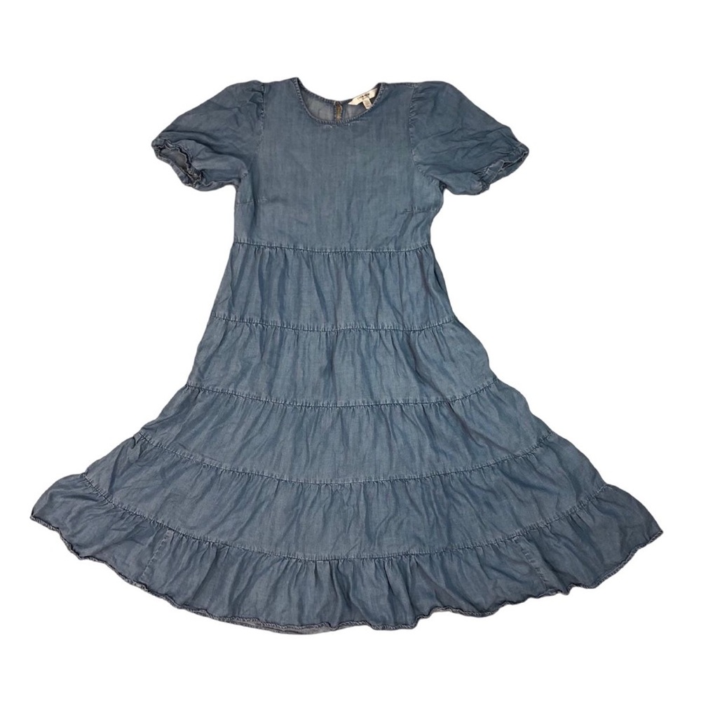 Ever New Pippa Denim Midi Dress 8 Sundress Cottage Costal Prairie Country Boho - Picture 5 of 10